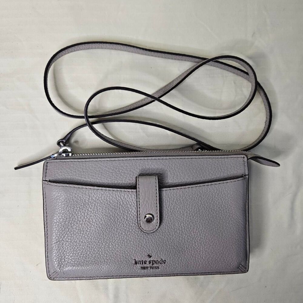 Kate Spade New York Women's Grey and Silver Purse Wallet